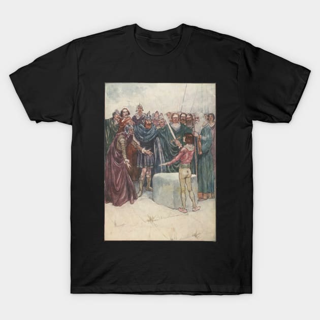 King Arthur Excalibur Painting T-Shirt by buythebook86